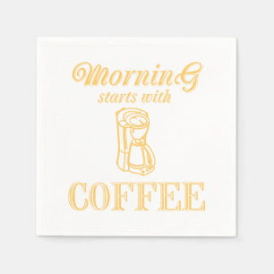 Morning starts with coffee napkins