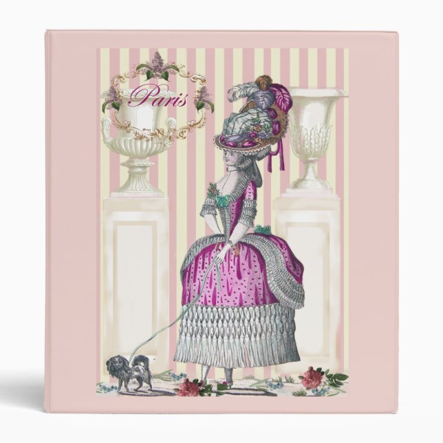 Morning stroll down the Champs-Élysées 3 Ring Binder (Front)