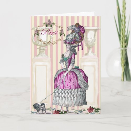 Morning stroll down the Champs_lyses Happy Birth Card