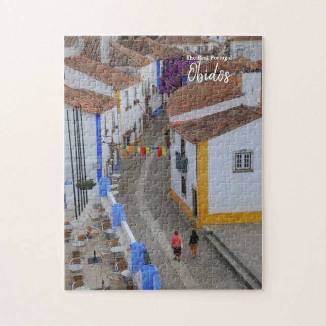 Morning stroll into work-Obidos The Real Portugal Jigsaw Puzzle (Vertical)