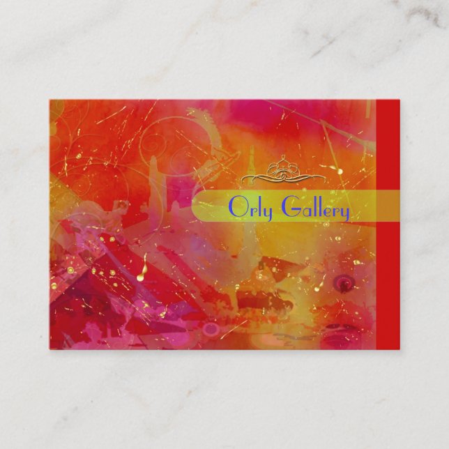 Morning Sun, Abstract template Business Card (Front)