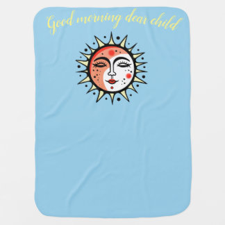 Morning Sun and Night Moon Customizable  Baby Blanket