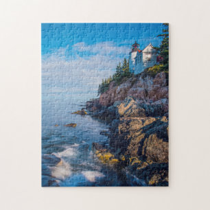 Morning Sun At Bass Harbor Lighthouse Jigsaw Puzzle