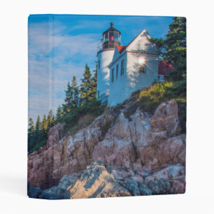 Morning Sun At Bass Harbor Lighthouse Mini Binder
