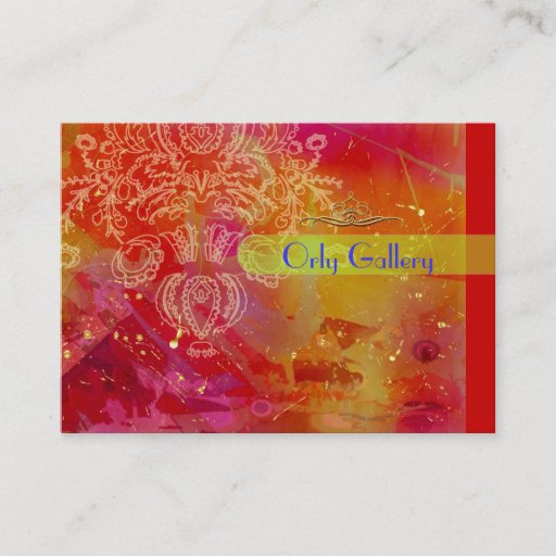 Customizable Morning Sun, damask and abstract template Business Card