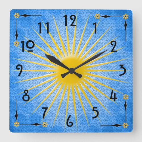 Morning Sun Square Wall Clock