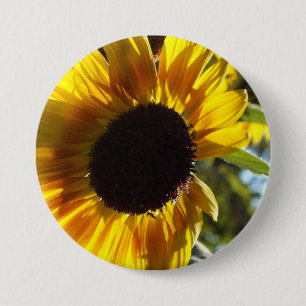 Morning Sunflower Customizable Pinback Button
