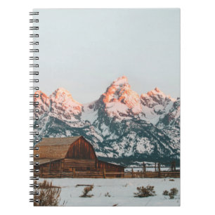 Morning Sunrise Cabin at Grand Teton National Park Notebook
