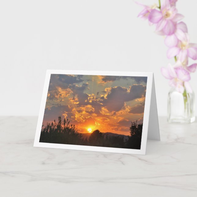 Morning Sunrise Landscape Card (Orchid)