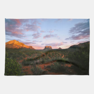 Morning Sunrise Sedona Arizona Desert Kitchen Towel