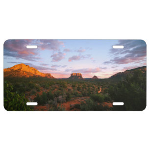 Morning Sunrise Sedona Arizona Desert License Plate