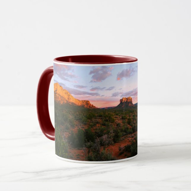 Morning Sunrise Sedona Arizona Desert Mug (Front Left)