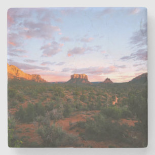 Morning Sunrise Sedona Arizona Desert Stone Coaster