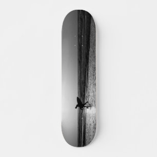 Morning Surfer Grayscale Skateboard Deck