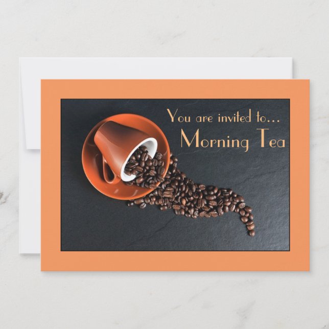 Morning Tea coffee date cafe party Invitation (Front)
