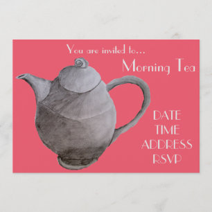 Morning Tea retro vintage date cafe party Invitation
