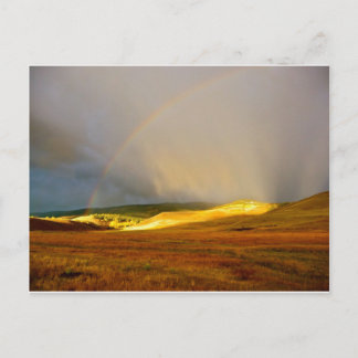 Morning Thunderstorm Mountain Rainbow Postcard