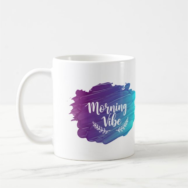 Morning Vibe Brush Stroke Mug (Left)