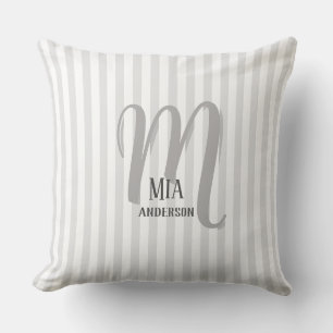 Morning Vibe Personalized Monogram Throw Pillow