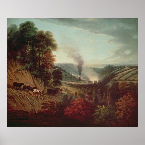 Morning view of Coalbrookdale 1777 Poster