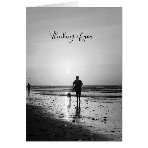 Morning Walk Grayscale Thinking Of You Card