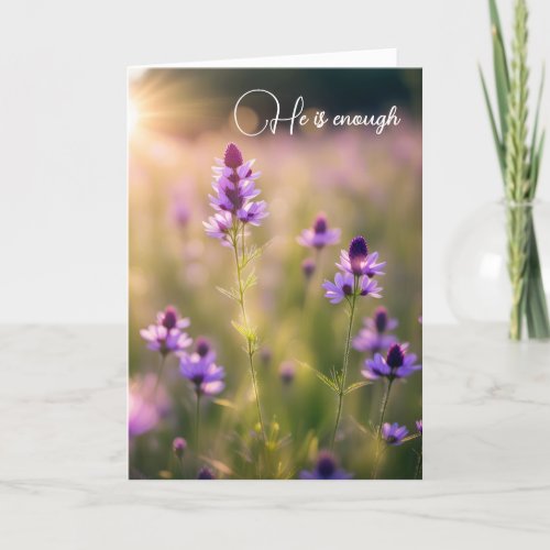 Morning Wildflower Field For Thinking Of You Card