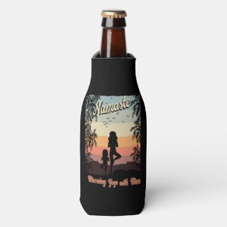 morning yoga with mum bottle cooler