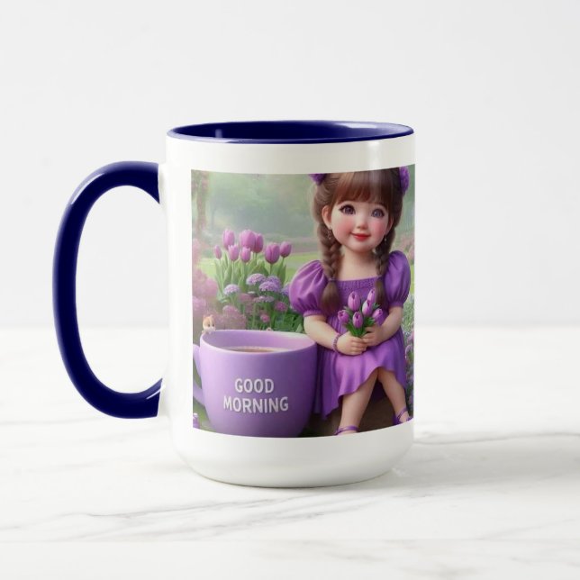 Morning Zenith:Elevate Your Dawn with Fresh Energy Mug (Left)