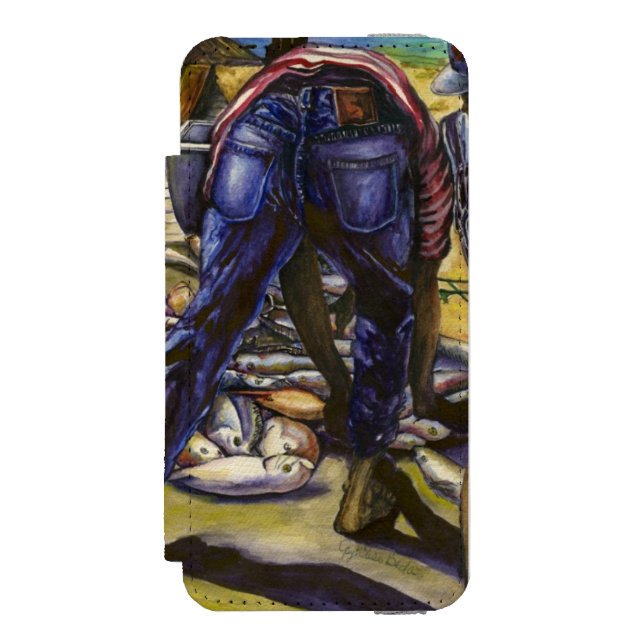 Morning's Catch, Harbor Island, Bahamas Incipio iPhone Wallet Case (Folio Front)