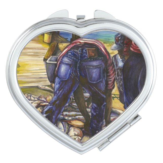 Morning's Catch, Harbor Island, Bahamas Mirror For Makeup (Front)