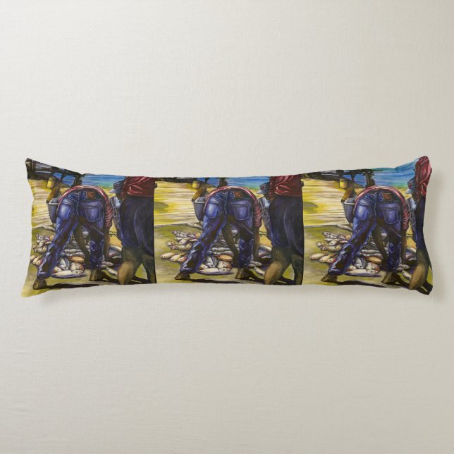 Morning's Catch, Harbor Island Body Pillow (Front)