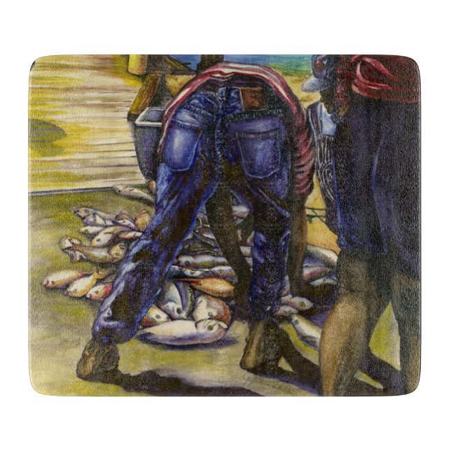 Morning's Catch, Harbor Island Cutting Board (Front)