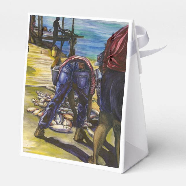 Morning's Catch, Harbor Island Favor Boxes (Back Side)