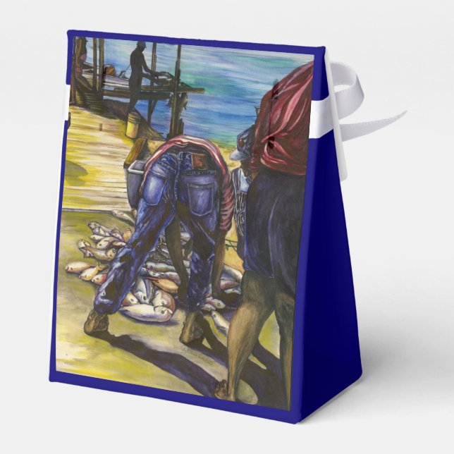 Morning's Catch, Harbor Island Favor Boxes (Back Side)