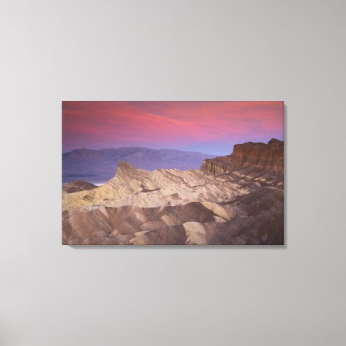 Mornings first light on  Zabriskie Point and 2 Canvas Print