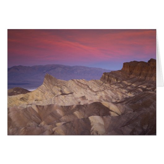 Mornings first light on  Zabriskie Point and 2 Cards (Front Horizontal)