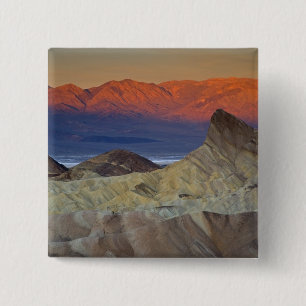 Mornings first light on Zabriskie Point and Pinback Button