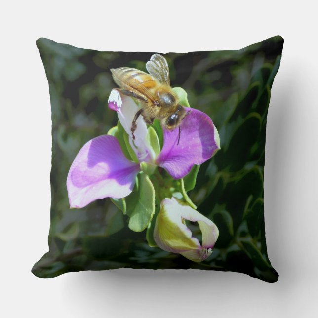 Mornington Bee 3 Throw Pillow (Front)