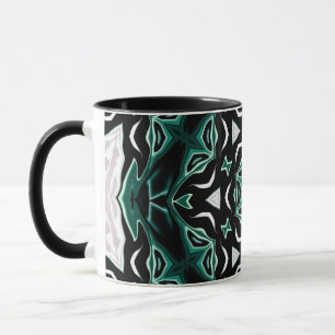 Moroccan african ethnic dark pattern kaleidoscope mug