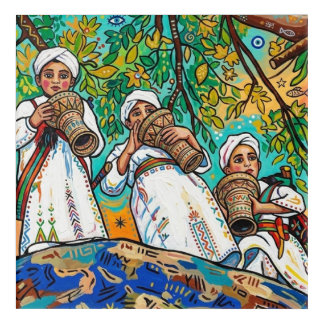 Moroccan Ahwash Amazigh Folk Acrylic Wall Art