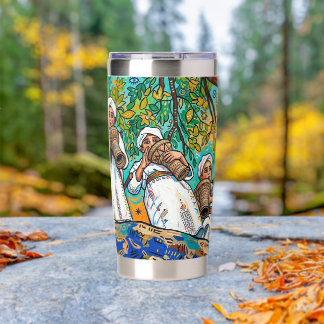 Moroccan Ahwash Amazigh Folk Art Print Insulated Tumbler