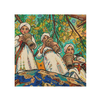 Moroccan Ahwash Amazigh Folk Wood Wall Art