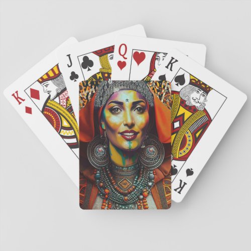 Moroccan Amazigh Beauty v1 Poker Cards