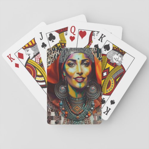 Moroccan Amazigh Beauty V2 Poker Cards