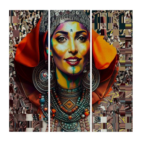 Moroccan Amazigh Beauty V2 Triptych