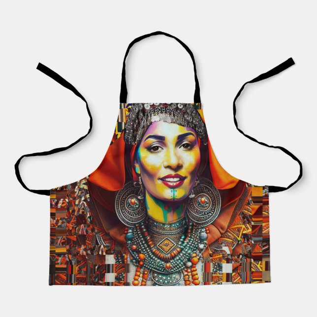 Moroccan Amazigh Beauty V3 Apron (Front)