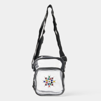 Moroccan Amazigh Geometric Pattern | Traditional B Clear Crossbody Bag