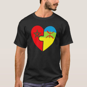 Moroccan Amazigh Roots Matching Flag Proud Of My T-Shirt