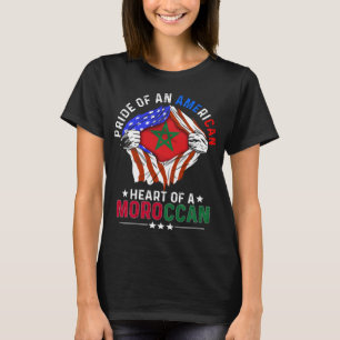 Moroccan American Foreign Country Morocco Flag T-Shirt