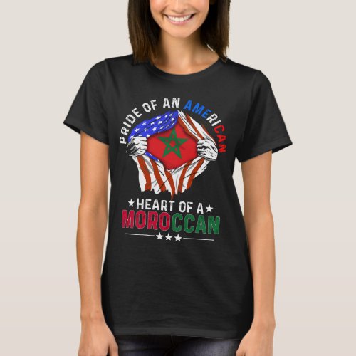 Moroccan American Foreign Country Morocco Flag T_Shirt